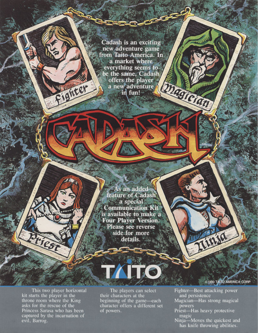 Cadash (US, version 2) Arcade Game Cover